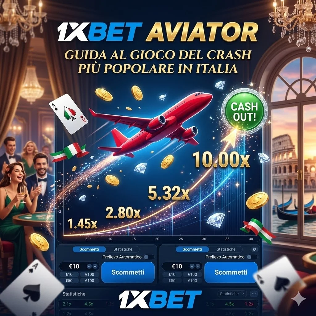 Interfaccia ufficiale di 1xbet Aviator in Italia