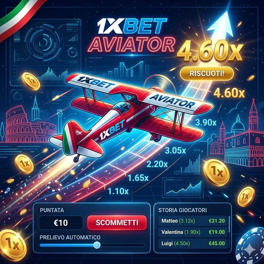 Gioco Aviator 1xbet: moltiplicatore in crescita