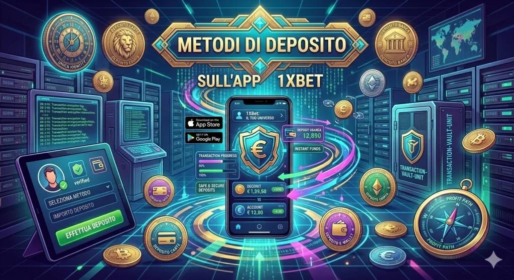Metodi di deposito e prelievo su 1xbet app