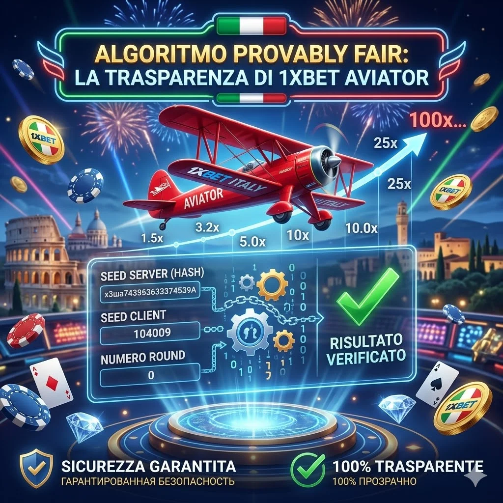Algoritmo Provably Fair: La Trasparenza di 1xbet Aviator
