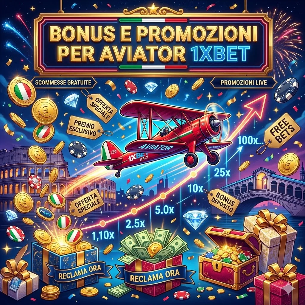 Bonus e scommesse gratuite per 1xbet aviator